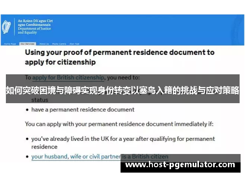 如何突破困境与障碍实现身份转变以塞鸟入籍的挑战与应对策略